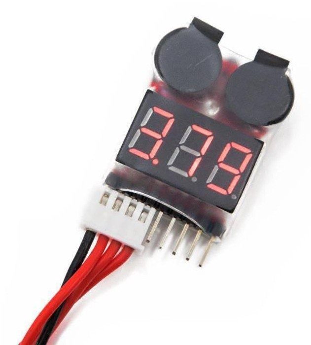 Li-Po Battery Voltage Tester 1-8S with Alarm