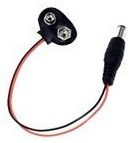 9v Battery clip to DC male jack